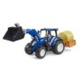 Bruder - Tractor New Holland T5.120 cu incarcator frontal detasabil lada pentru basculat baloti si furci Bruder - 2